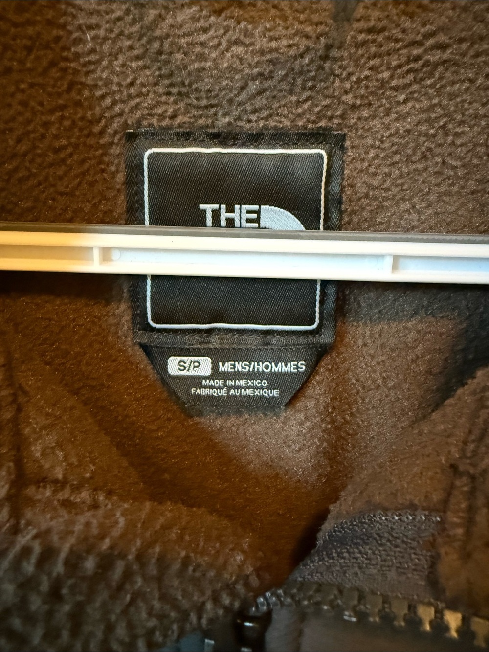 The North Face Men’s Dark Brown Fleece Jacket with Chest Panels - Picture 3 of 3